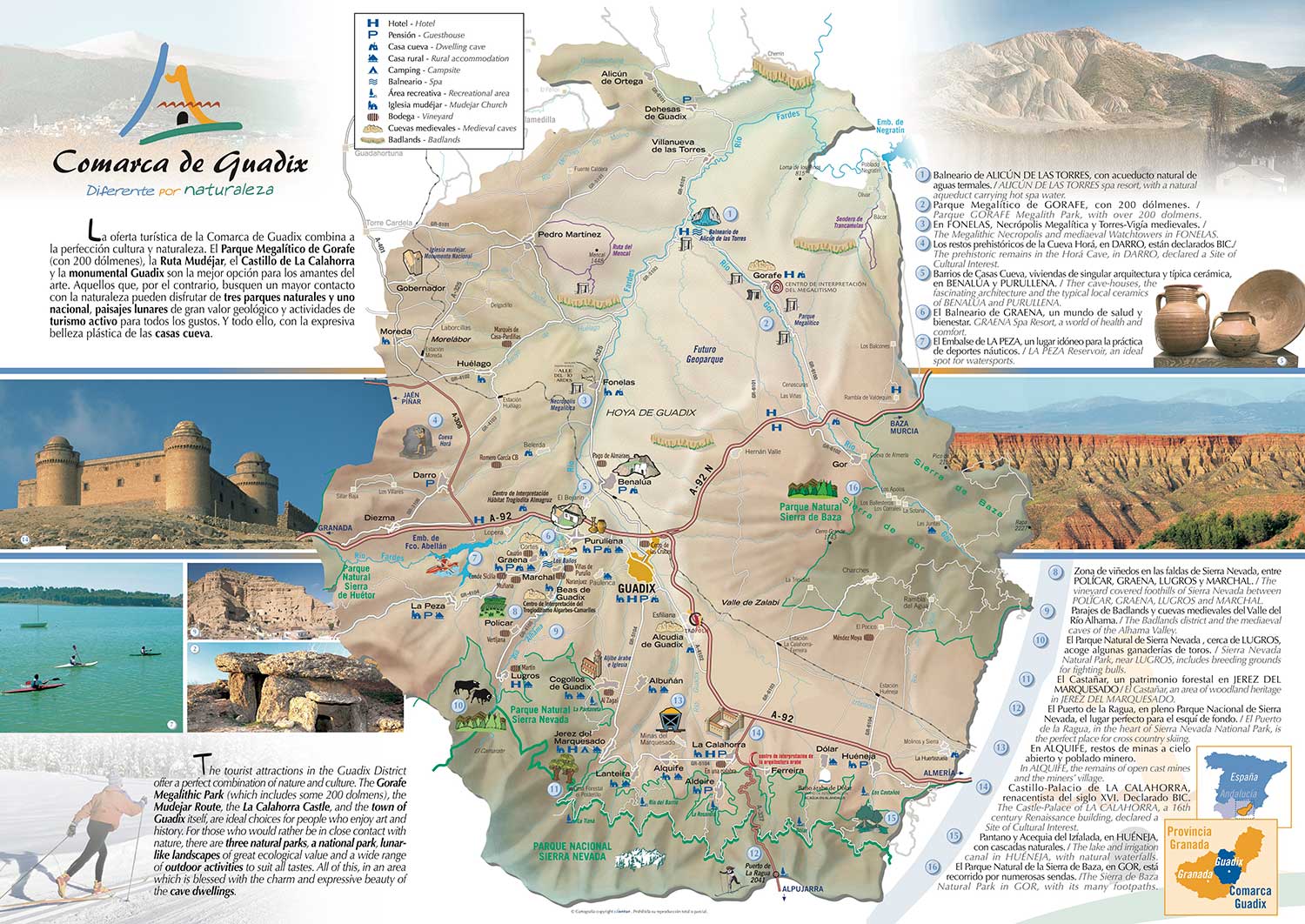 Mapa comarca de Guadix