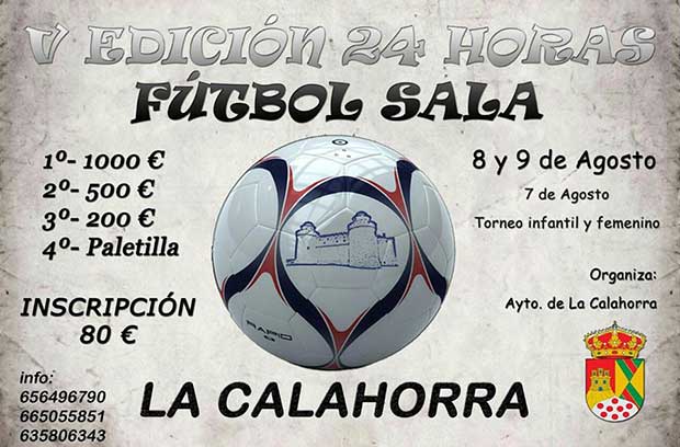 24 horas de futbol sala en La Calahorra