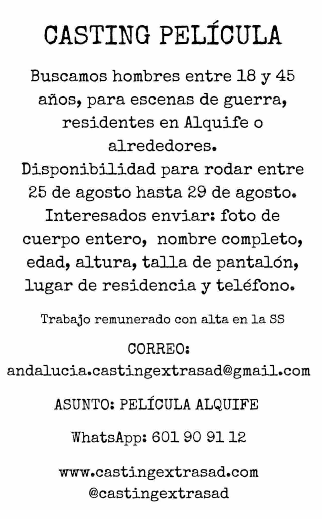OFERTA DE EMPLEO CASTING