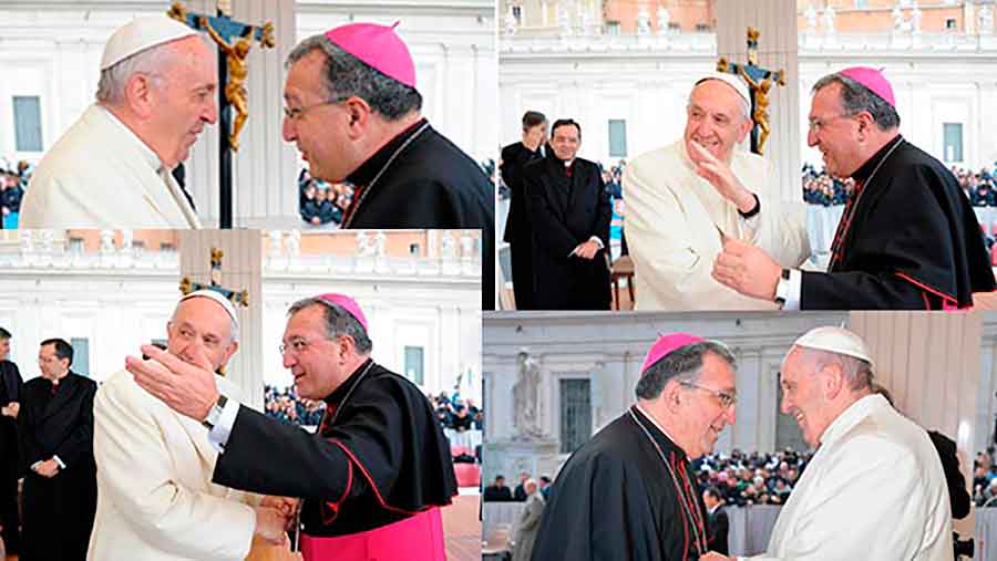Obispo de Guadix con el Papa Francisco