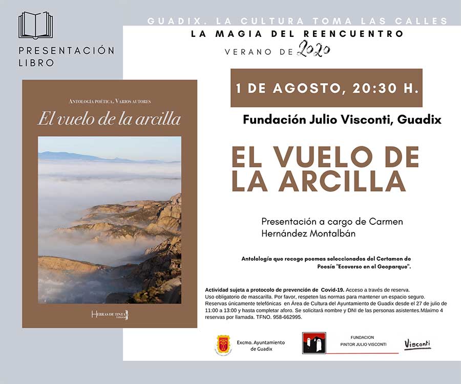La Fundación Pintor Julio Visconti acoge este sábado 1 de agosto la presentación de la antología poética "El vuelo de la arcilla"