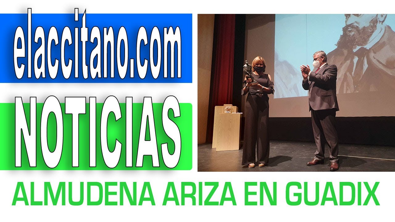 Almudena Ariza recoge el Premio Nacional de Periodismo Pedro Antonio de Alarcón de Guadix