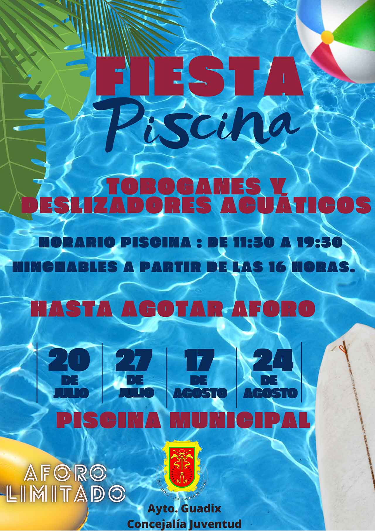 Fiesta en la piscina municipal de Guadix