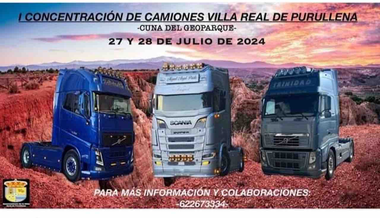 Concentración de camiones Villa Real de Purullena