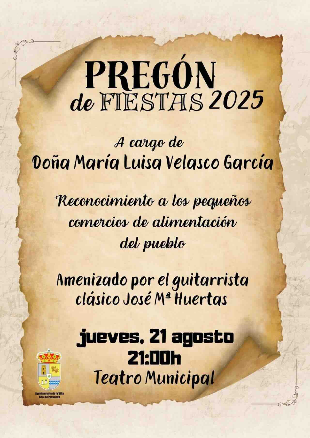 Pregón de las fiestas de Purullena 2025