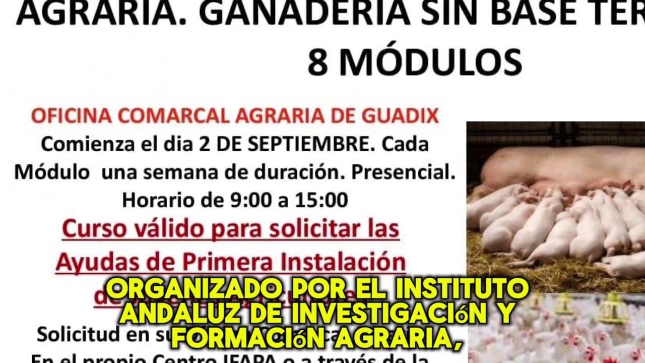 Acción formativa para conocer e integrarse en el campo de la empresa agraria Comarca de Guadix