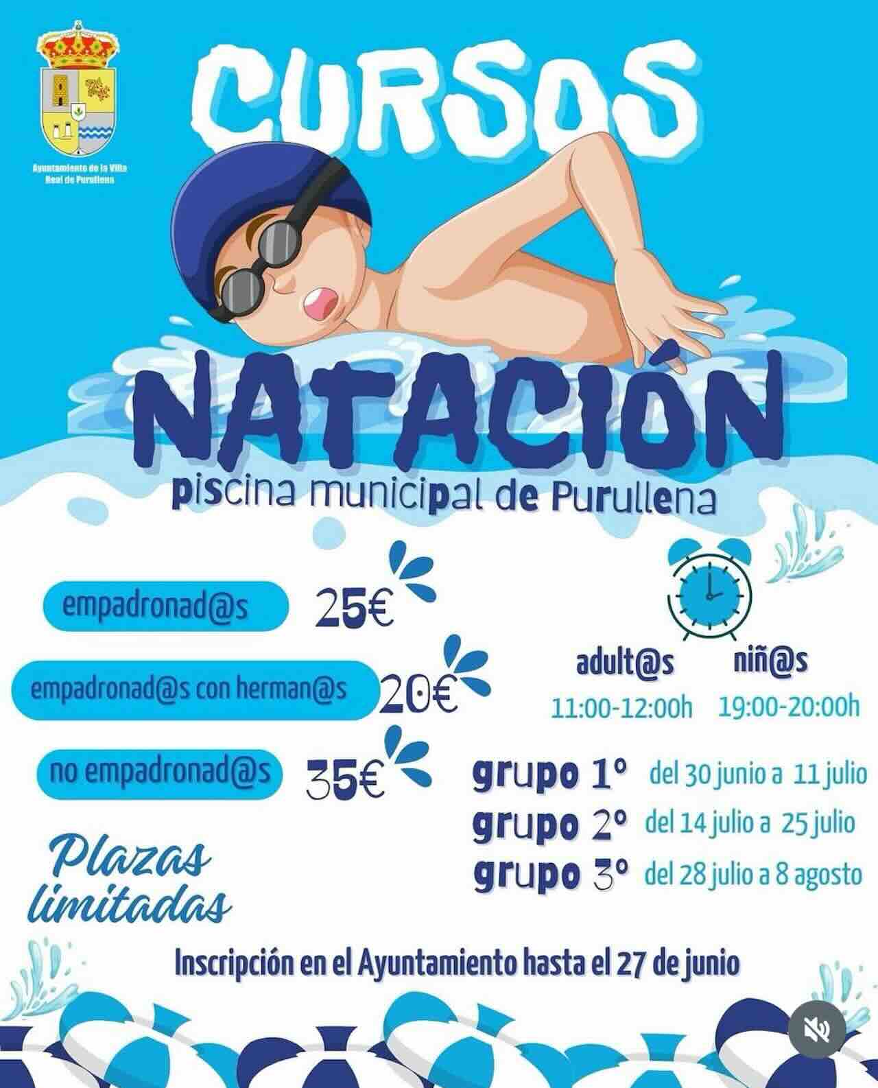 Cursos de natación piscina de Purullena