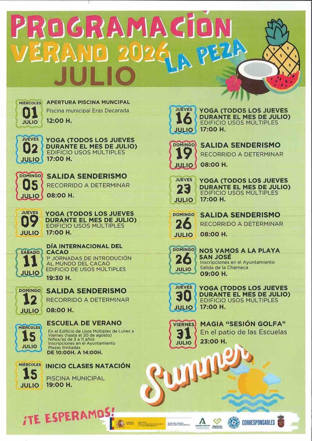 La Peza verano 2026