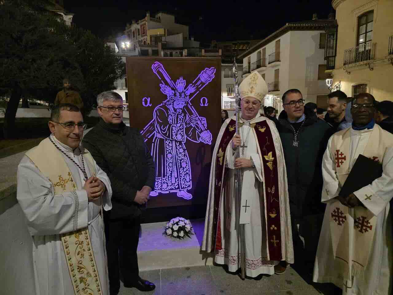 Inauguración del monumento a Jesús Nazareno en la Plaza de Santiago de Guadix