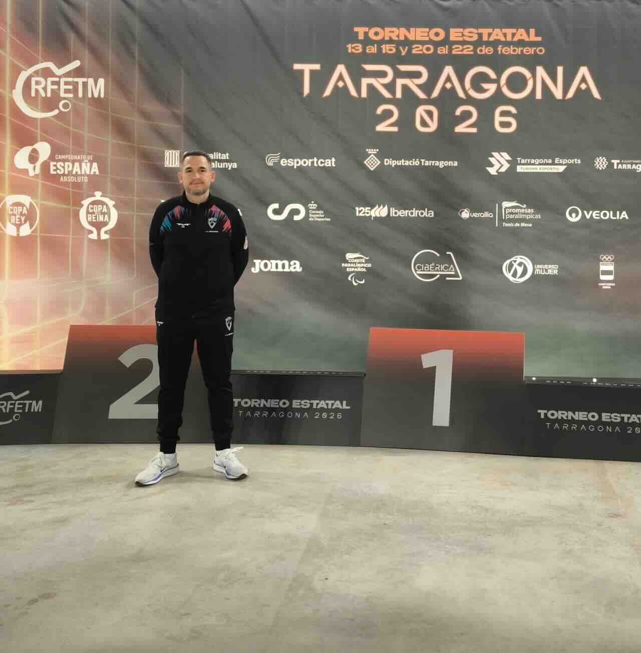 Juan Antonio Requena en el Campeonato Estatal Nacional +40 de Tenis de Mesa en Tarragona