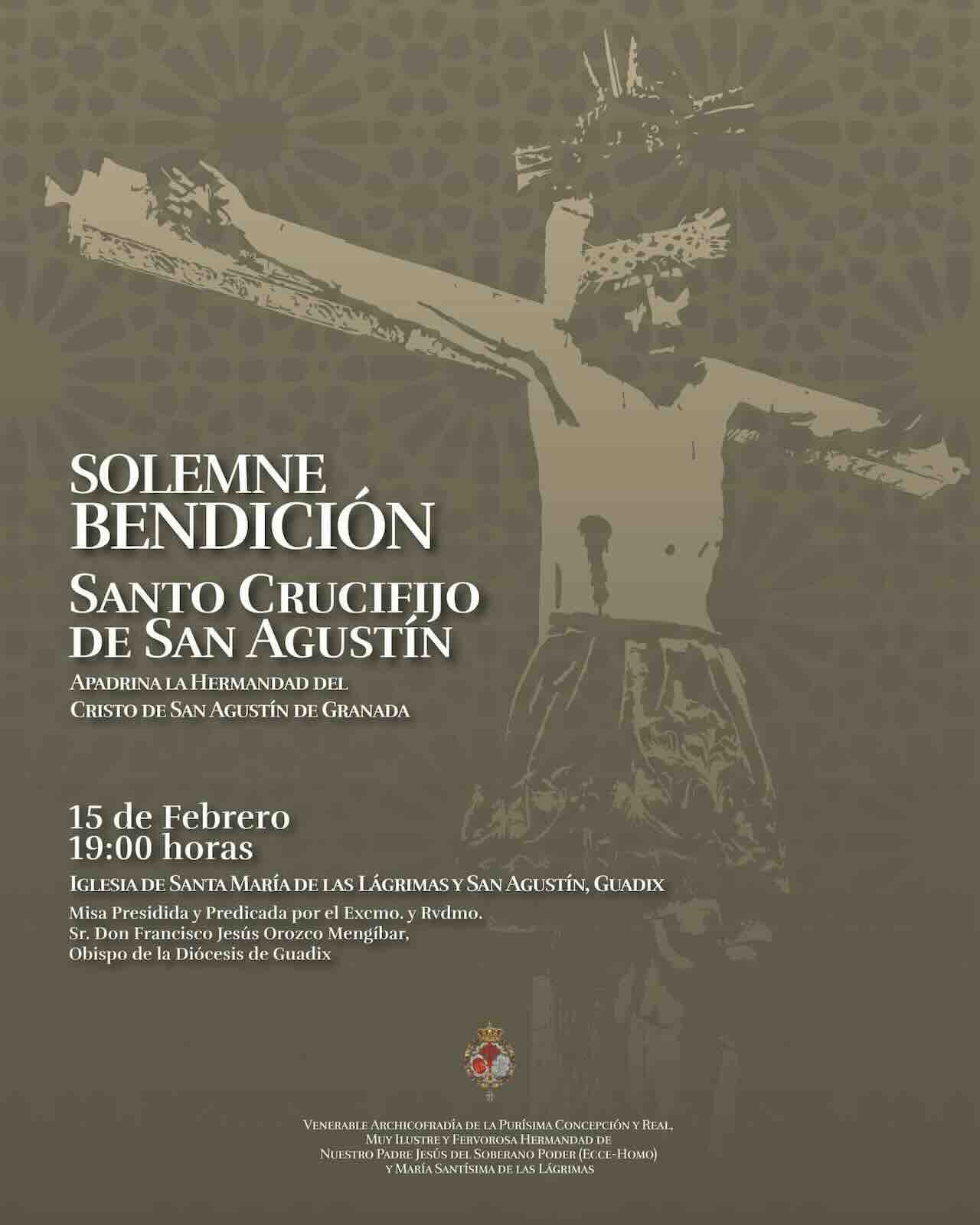 Cartel de la Solemne Bendición del Santo Crucifijo de San Agustín en Guadix