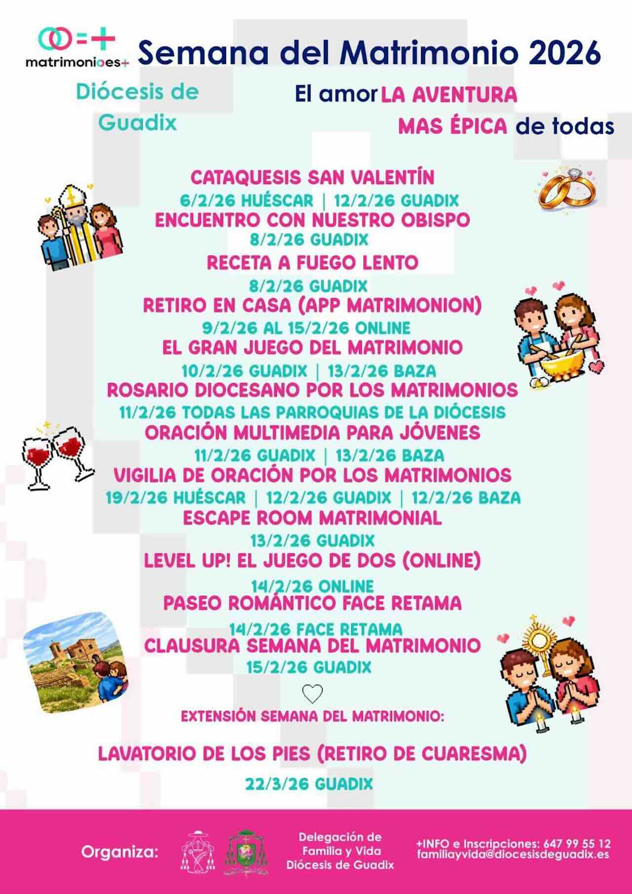 Actividades de la Semana del Matrimonio en Guadix, Baza y Huéscar