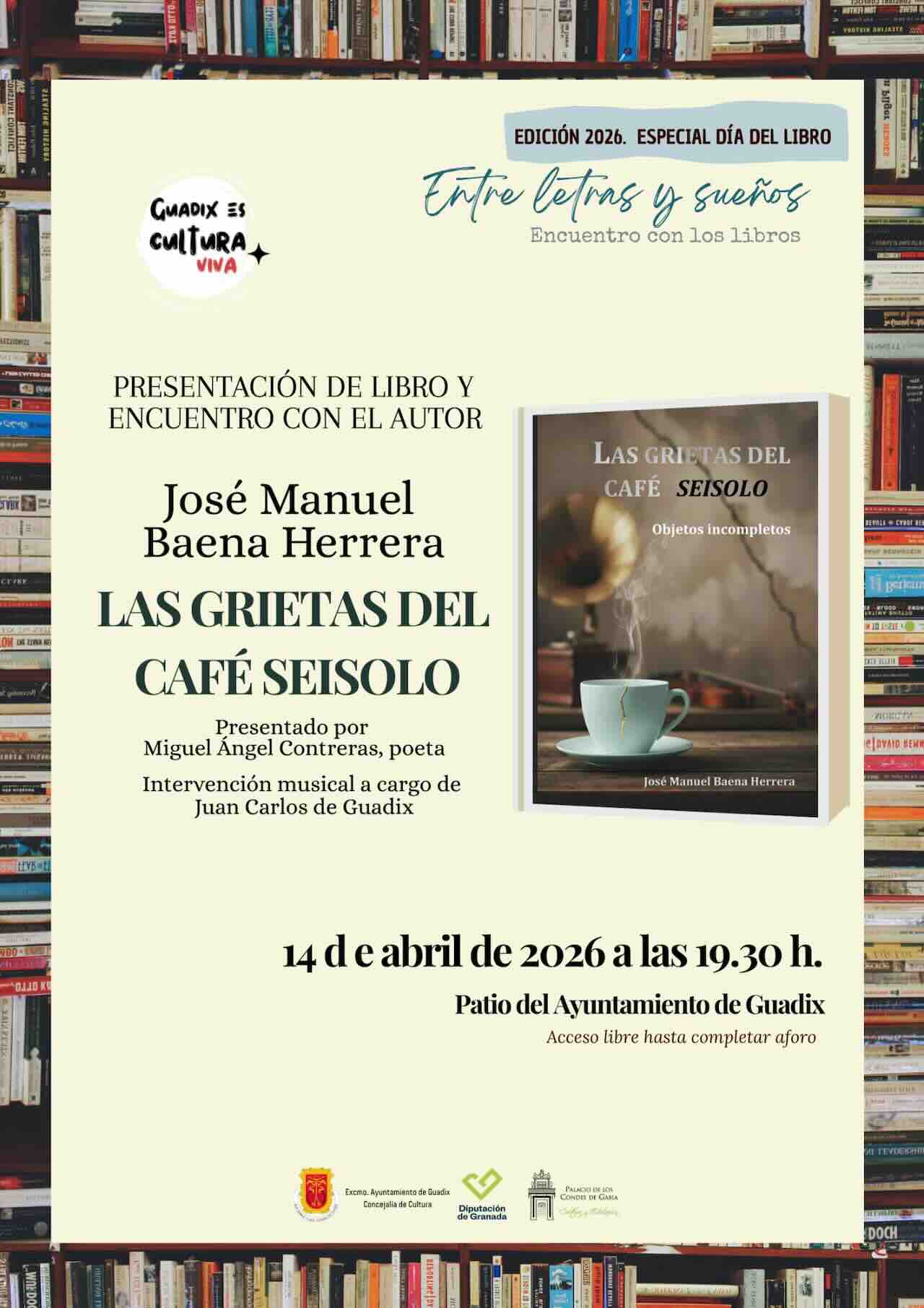 Presentación del libro Las grietas del café Seisolo en Guadix