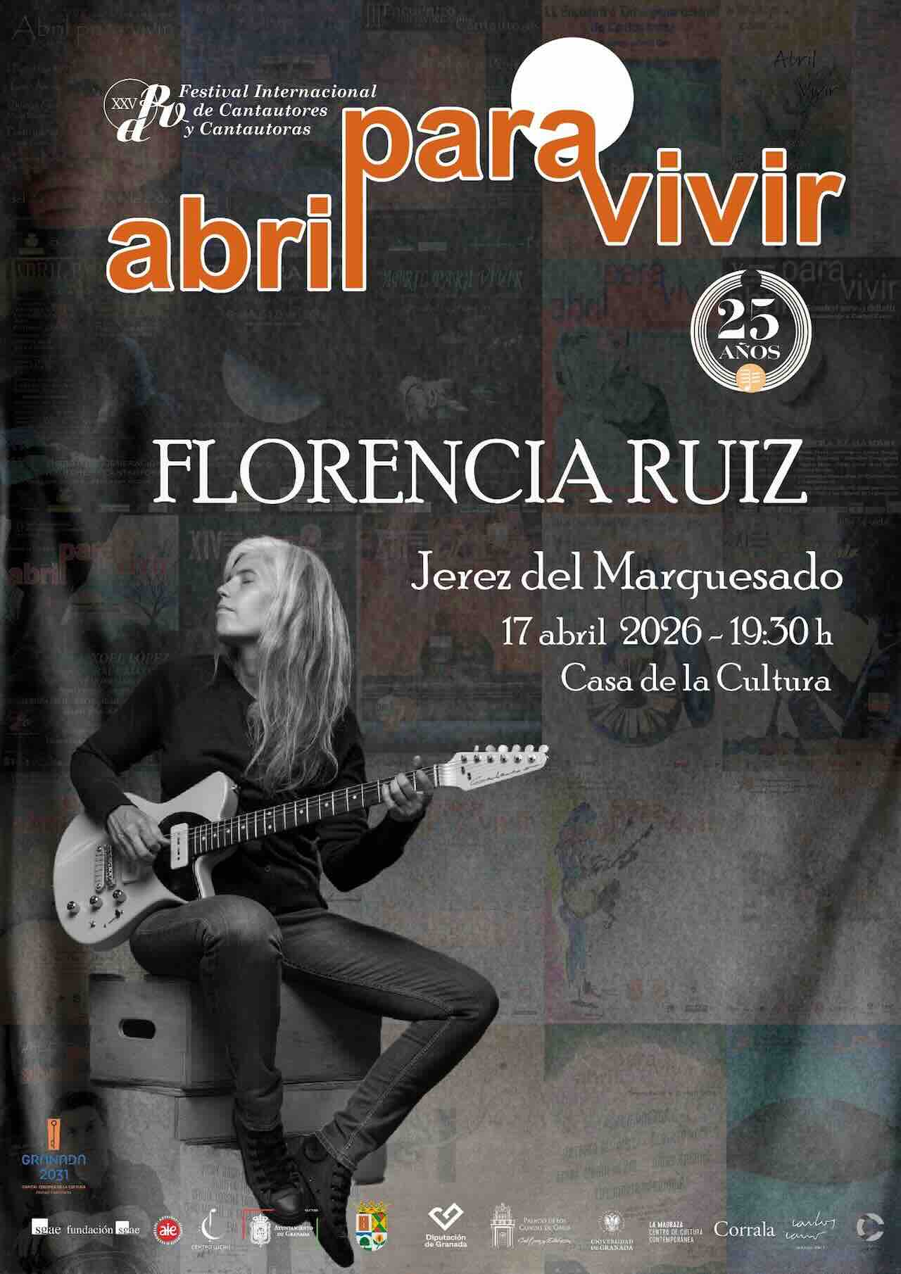 Concierto de Florencia Ruiz en el festival Abril para Vivir en Jérez del Marquesado