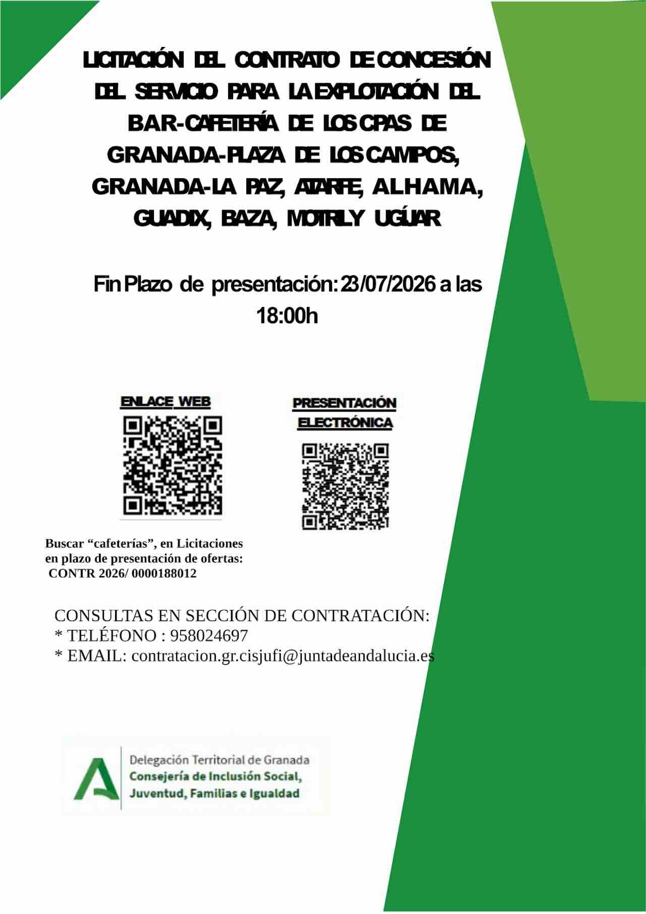 CARTEL CODIGO QR LICITACION CAFETERIAS