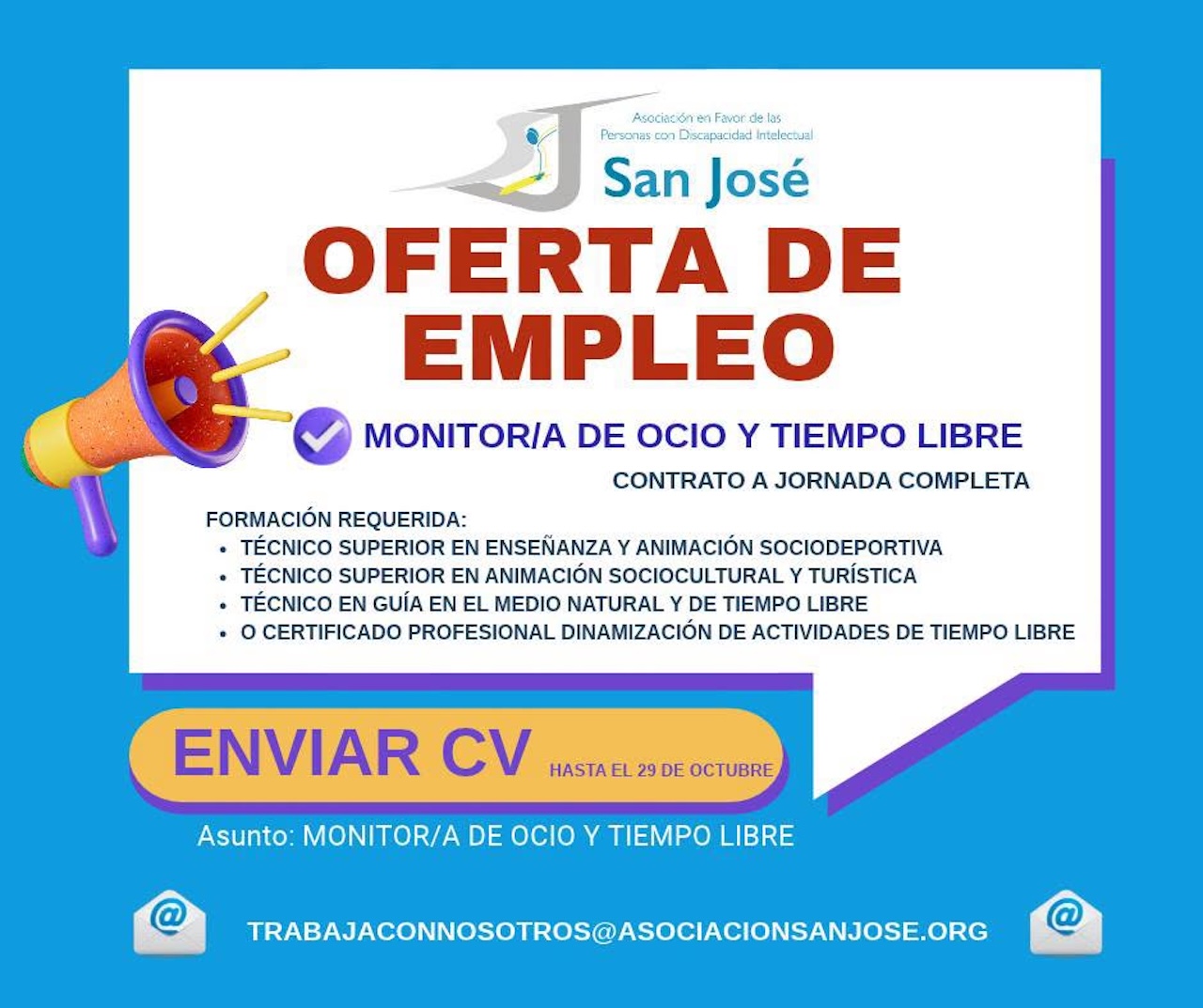 Oferta de empleo Asociación San José
