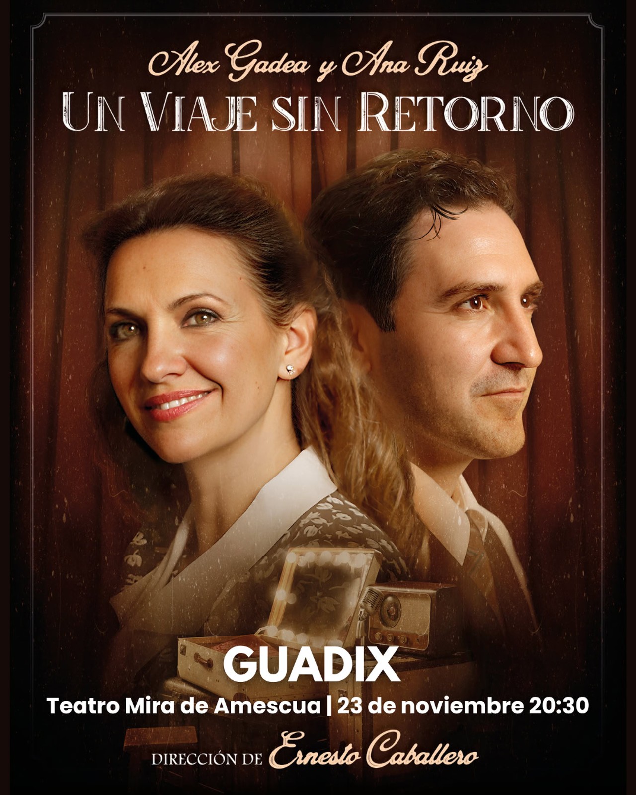Cartel de Un viaje sin retorno en el Teatro Mira de Amescua de Guadix